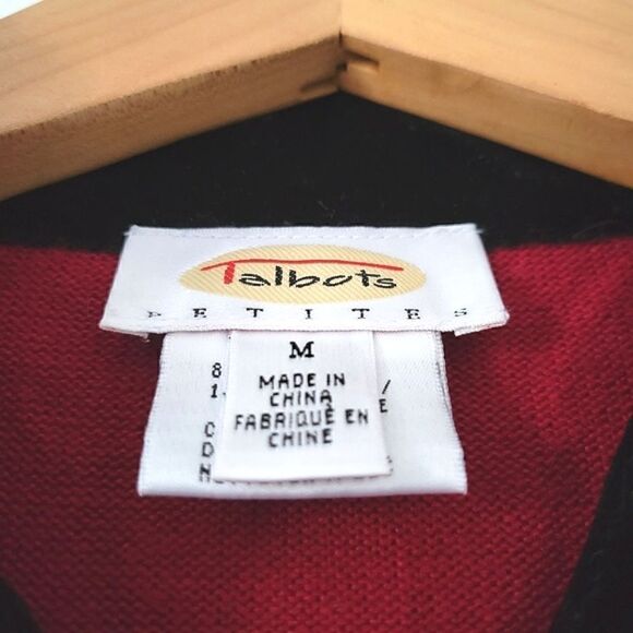 Talbots Silk/Cashmere Button Down Cardigan Sweater Magenta M - Picture 6 of 6